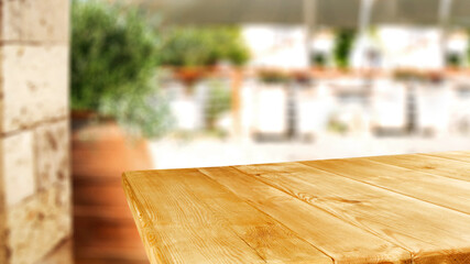 Desk of free space and home interior 