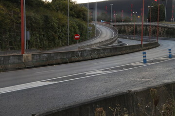 Car driving fast on a road