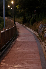 Pedestrian path in a public park