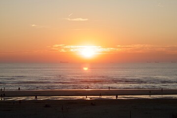 sunset on the beach