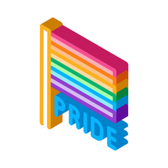 lgbt flag icon vector. isometric lgbt flag sign. color isolated symbol illustration
