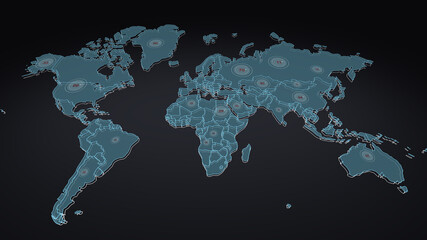 Fototapeta premium planet earth texture map world
