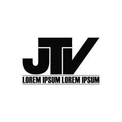 Fototapeta premium Letter JTV simple logo design vector