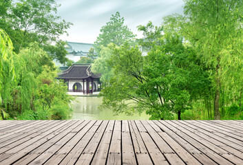 A classical garden located in Slender West Lake, Yangzhou, China.