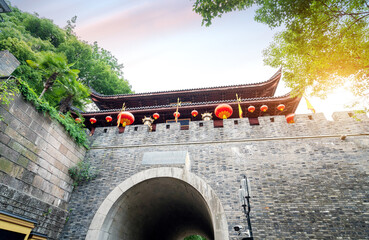 Ancient city gate in Suzhou, China