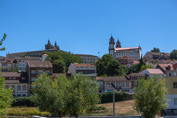 View at the Cathedral of Viseu and Church of Mercy on top