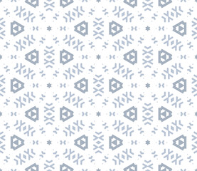 Cartoon geometric linear seamless pattern. Fantasy oriental mosaic background with different geo shapes. Arabesque tile wrapping paper. Vector illustration.      