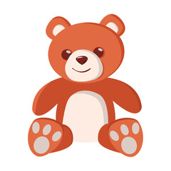 Teddy simple isolated illustration.