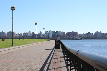 Empty park in Hoboken, New Jersey, United States