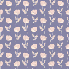 seamless pattern, flowers, vector, freehand drawing,roses