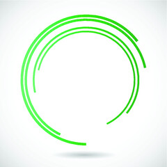 Lines in Circle Form. Vector abstract logo design in circular form