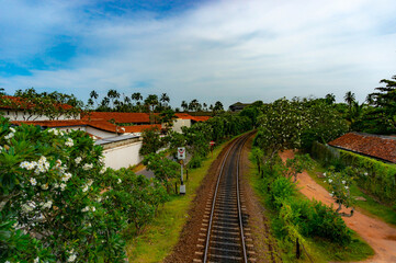 Obraz premium Asian railway out into the distance