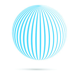 Round Shapes . Ring Logo Design Elements . Circles of Stripes .