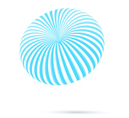 Round Shapes . Ring Logo Design Elements . Circles of Stripes .