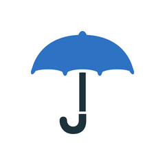 Vector illustration of umbrella icon on white background