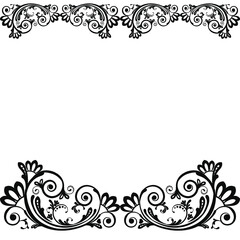 abstract floral ornament with decorative flowers for design