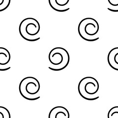 Cartoon abstract swirl seamless pattern. Curly geo infinity backdrop. Twist geometric wrapping paper. Vector illustration. 