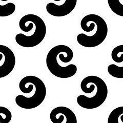 Cartoon abstract swirl seamless pattern. Curly geo infinity backdrop. Twist geometric wrapping paper. Vector illustration. 