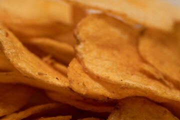アップで撮ったポテトチップス