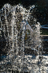 Obraz premium Water splash macro photo motion color move abstract background isolated wave