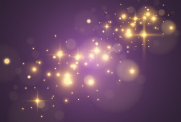 Bright beautiful star.Vector illustration of a light effect on a transparent background.	
