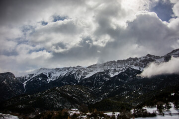 Winter Serra Del Cadi in La Cerdanya, Pyrenees, Spain