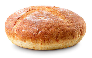 Fresh homemade bread isolated on white