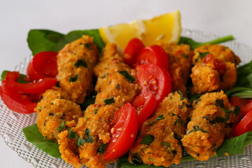Turkish style lentil patties in plate