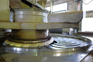 A well equipped japanese green tea processing factory at Shizuoka, Japan. From steaming, rolling to...