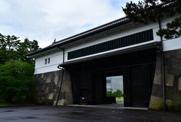 Tokyo Sakurada gate to the Japanese emperor palace in Tokyo Japan