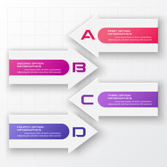 4 steps arrow infographic element,Business concept,Vector illustration.
