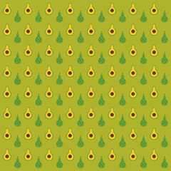 Avocado seamless pattern background.Colorful wallpaper vector illustration and good for printing