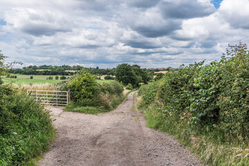Dirt track in te countryside