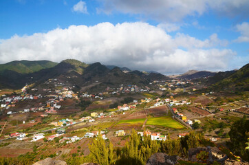 Fototapeta na wymiar Beautiful view of Tegueste,Tenerife,Canary Islands,Spain.Travel concept.Selective focus.