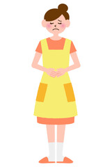 ポーズをとっている主婦の女性