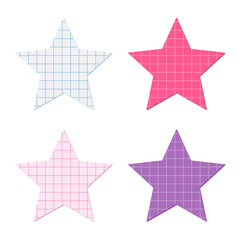 Star shape cut out of squared graph paper