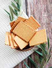 edible square dry yellow a cookies