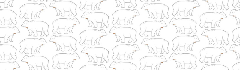 Cute seamless pattern with polar bear. Can be used for fabric,wrapping,wallpapers,web page backgrounds,surface textures,textile.