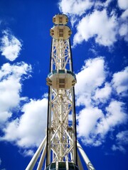 The Melbourne Star is a large Ferris Wheel located in the Docklands District of Melbourne. It is very popular with tourists.