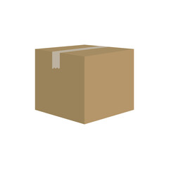 Cardboard Box. Concept for delivery service. Vector illustration. EPS 10