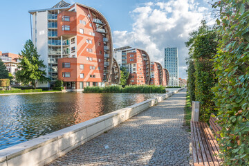 Modern residential buildings at Paleiskwartier, Den Bosch, The Netherlands