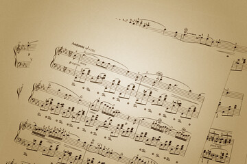 Fototapeta premium レトロ調の楽譜0065