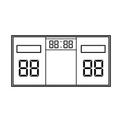 tournament scoreboard digital isolated icon