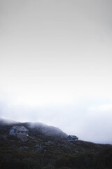 fog over the mountains
