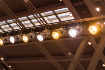 LED Light on mall roof.