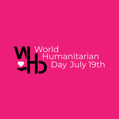 Vector Illustration Of World Humanitarian Day.