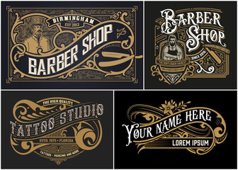 Vintage Logos organized by layers