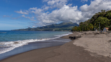 Summer seascape in The Caribbean Island in Martinique in France