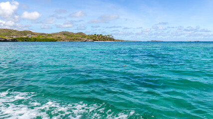 Fototapeta na wymiar Summer seascape in The Caribbean Island in Martinique in France