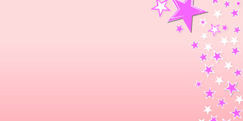 pink and white stars on a pink background